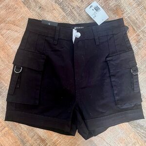 NWT Forever 21 Women's Black Cargo Shorts